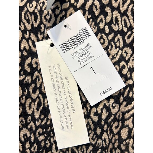 Chico So Slimming animal leopard print Dress size 1 Medium NWT $159 - Picture 6 of 6